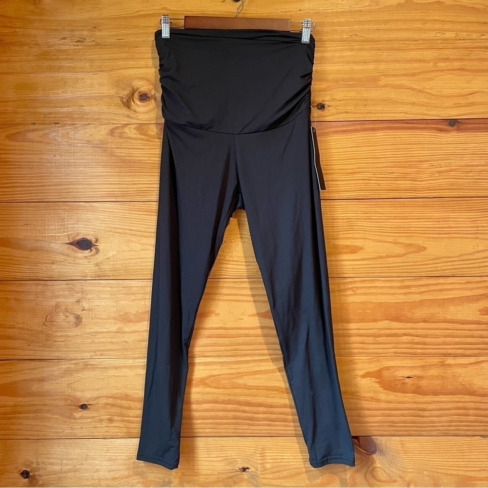 Leggings Depot Black Maternity Over The Belly Tights Leggings Medium NWT - Picture 2 of 10